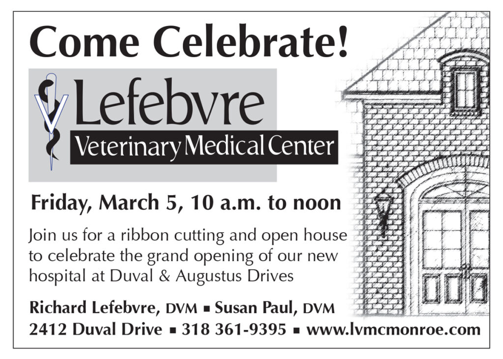Lefebvre Veterinary Medical Center Newspaper advertisement